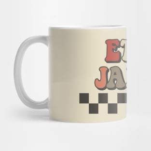 Etta James Checkered Retro Groovy Style Mug